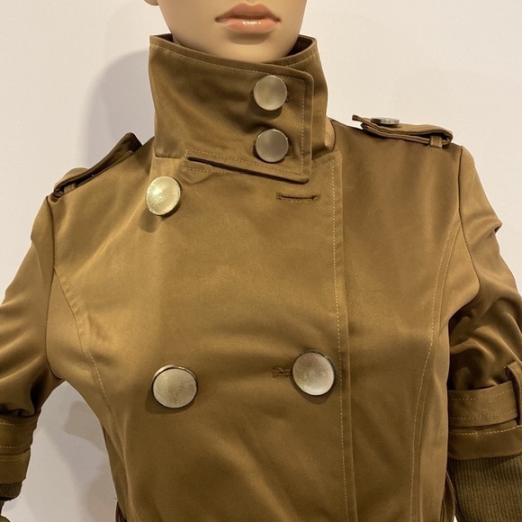 MAXMARA belted Trench coat knit sleeves Size M - Picture 8 of 12